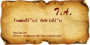 Tombácz Adrián névjegykártya