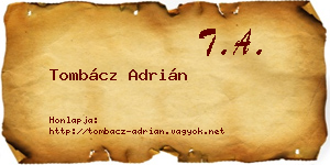 Tombácz Adrián névjegykártya