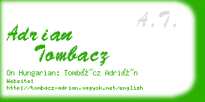 adrian tombacz business card